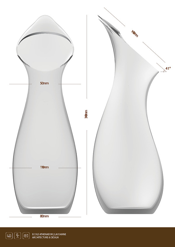 水瓶D'EAU工业设计服务 以匠心设计，重塑水之容器